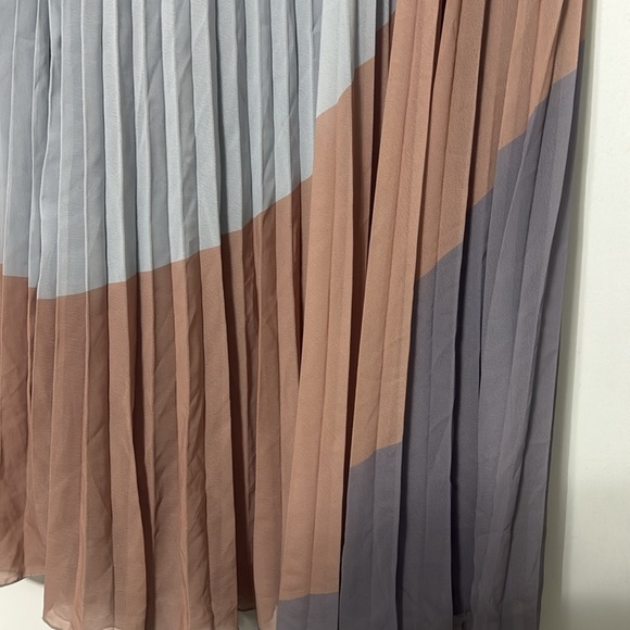 Colorblock Pleated Maxi Skirt - Picture 3 of 4